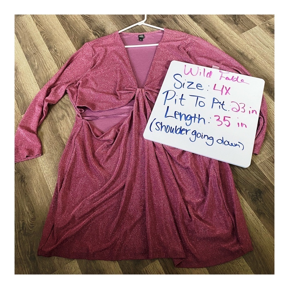 WILD FABLE Pink Glitter Cut Out Dress - Picture 8 of 9